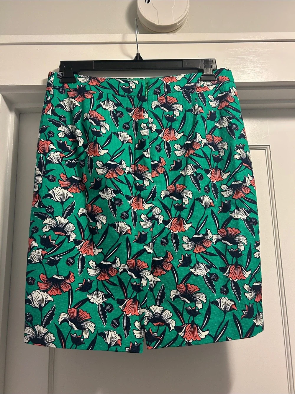J. Crew Green Floral Print Pencil Skirt - 6, NWOT